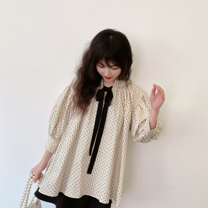 Mila Owen クラシックリボン ギャザー チュニック 別注