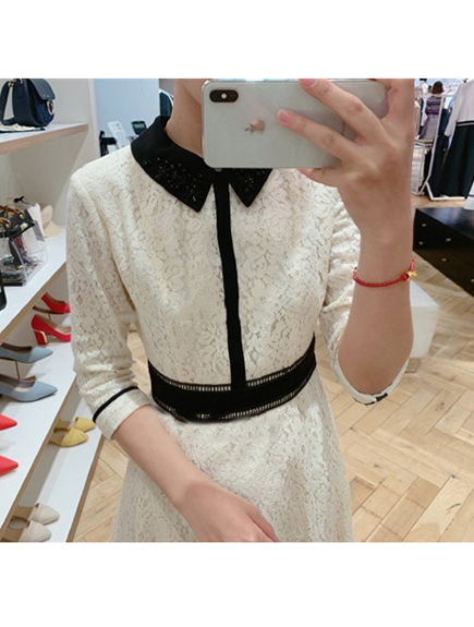 定番の中古商品 Apuweiser Luxe レースワンピース ひざ丈ワンピース Southcity Co Id