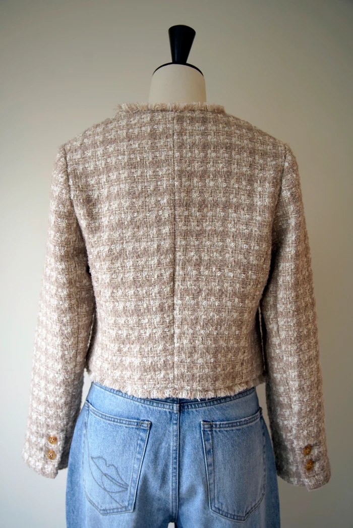Fubail / Wool-Blend Fancy Tweed Jacket