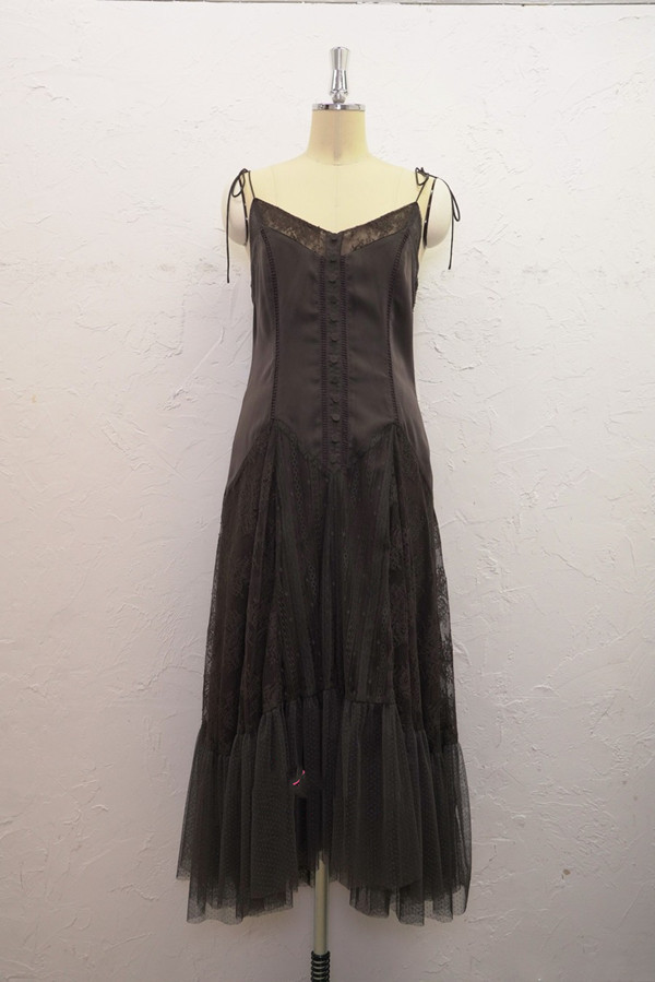 Lace-Trimmed Satin Cami Dress 初期 Fubail / Lace-Trimmed Satin Cami Dress